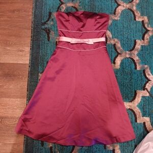 Vintage Alfred Angelo Red Dress plain fabric size 3 or s